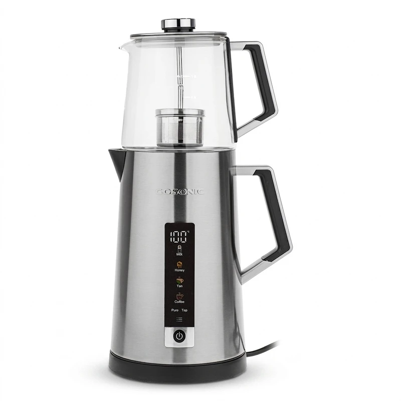 gosonic-teamaker-781 (8) چای ساز روی هم گوسونیک مدل GST-781 ظرفیت 1.7 لیتر - تصویر 1
